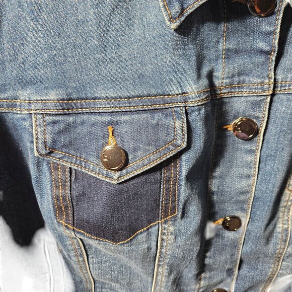 Lane Bryant Womens Denim Jacket Size 20 Button Front - Picture 3 of 7